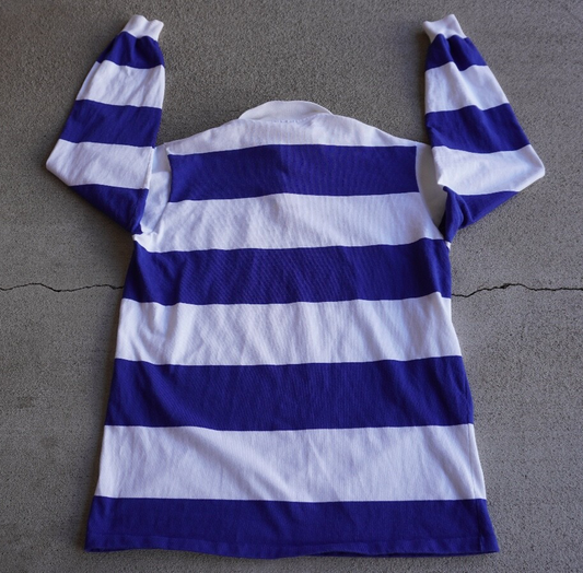 Vintage 90's Mobil 1 Racing Striped Rugby Shirt