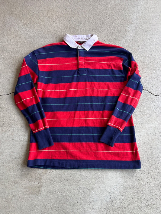 Vintage 90's Chaps Ralphs Lauren Made in Japan Striped Rugby Shirt