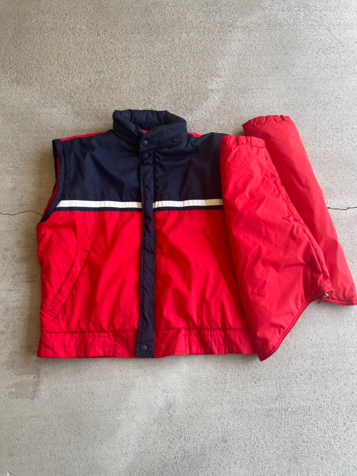 Vintage 90's Fila Made in Italy Puffer Convertible Bomber Jacket