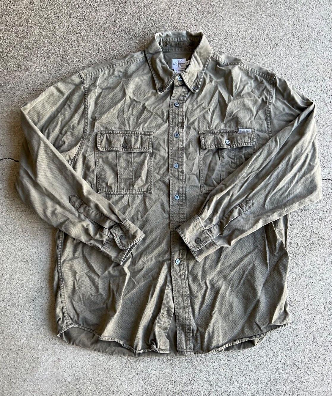 Vintage Y2K Calvin Klein Jeans CPO Button Down Shirt