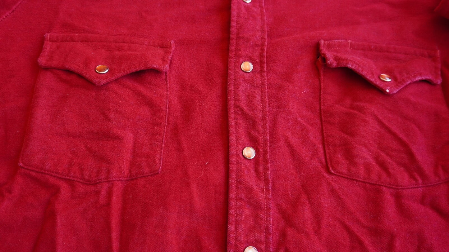 Vintage Lee Red Western Button Up Shirt
