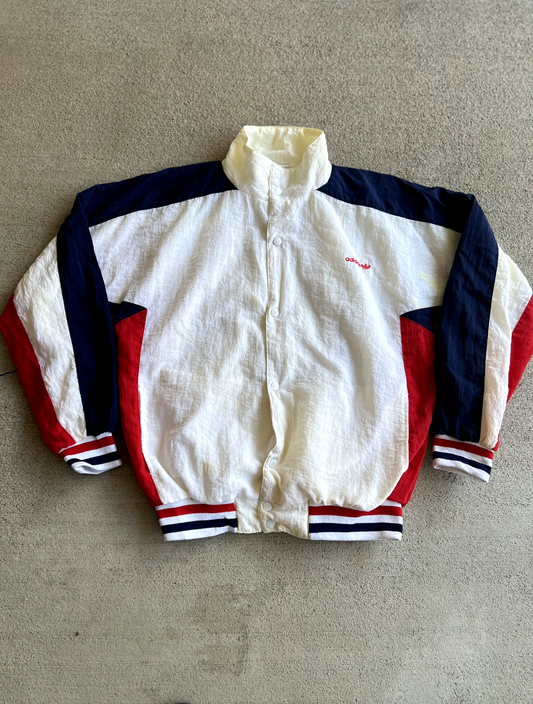 Vintage 90's Adidas Tri-Color Track Windbreaker Jacket