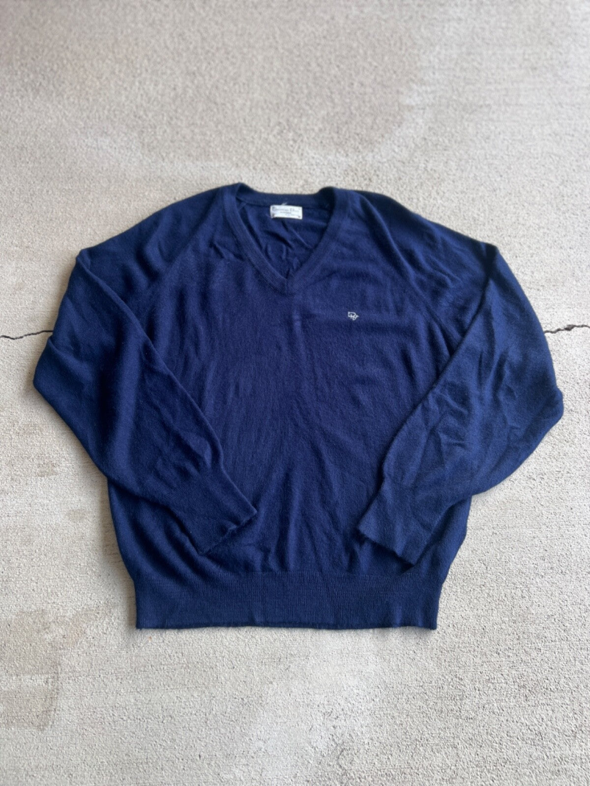 Vintage 80's Christian Dior Monsieur V-Neck Sweater