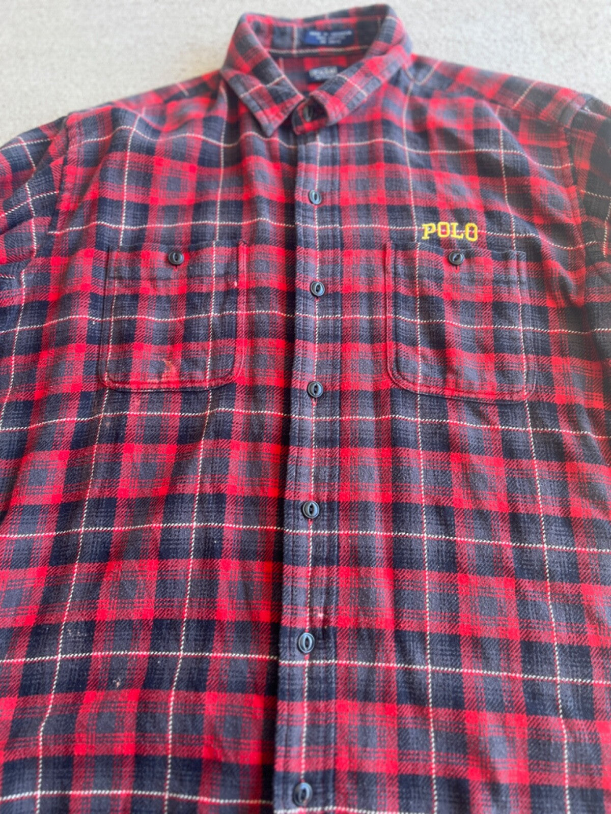 Vintage 90's Polo Ralph Lauren Flannel Button Up Shirt