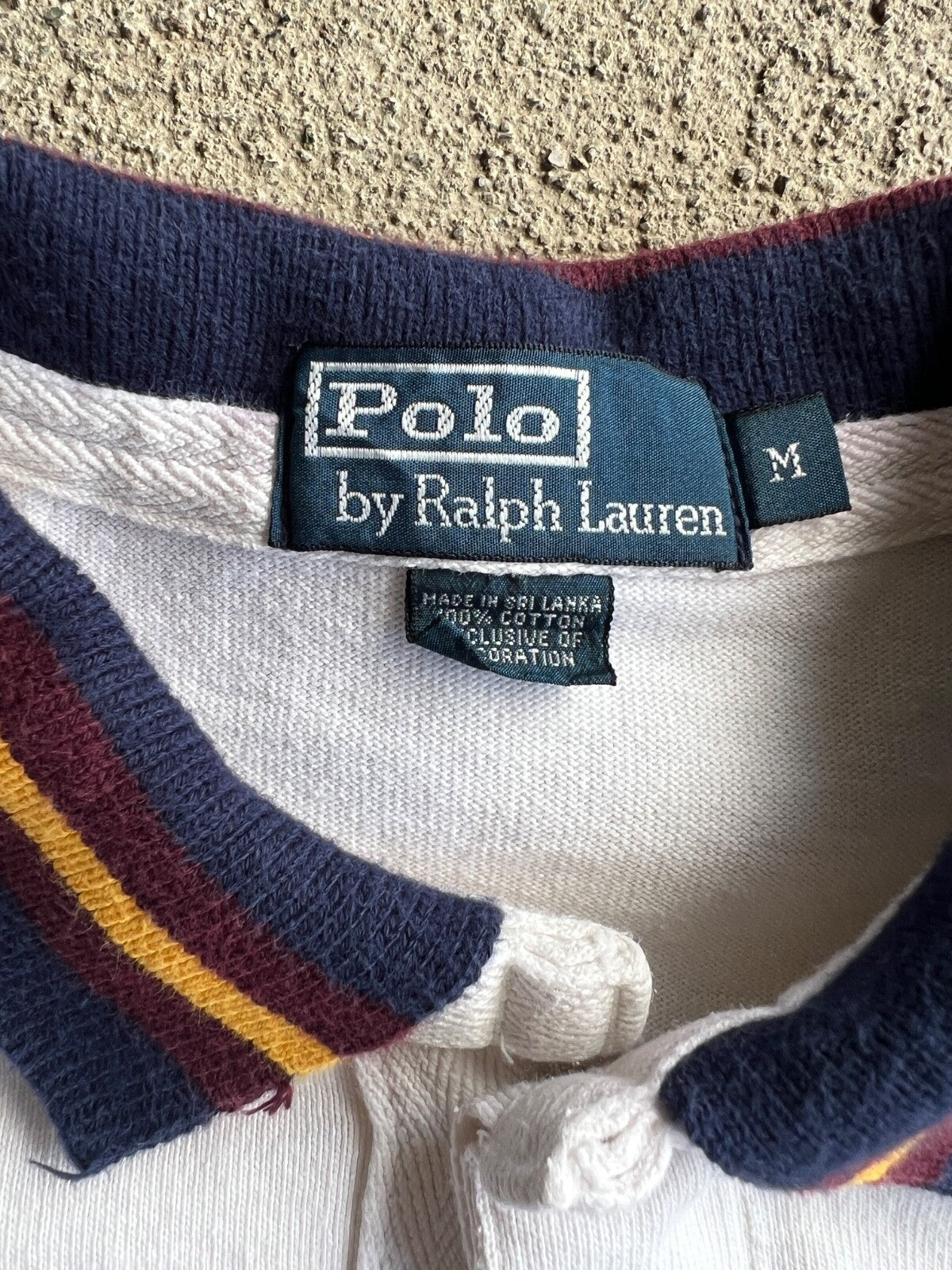 Vintage Y2K Polo Ralph Lauren Striped Collar Rugby Shirt