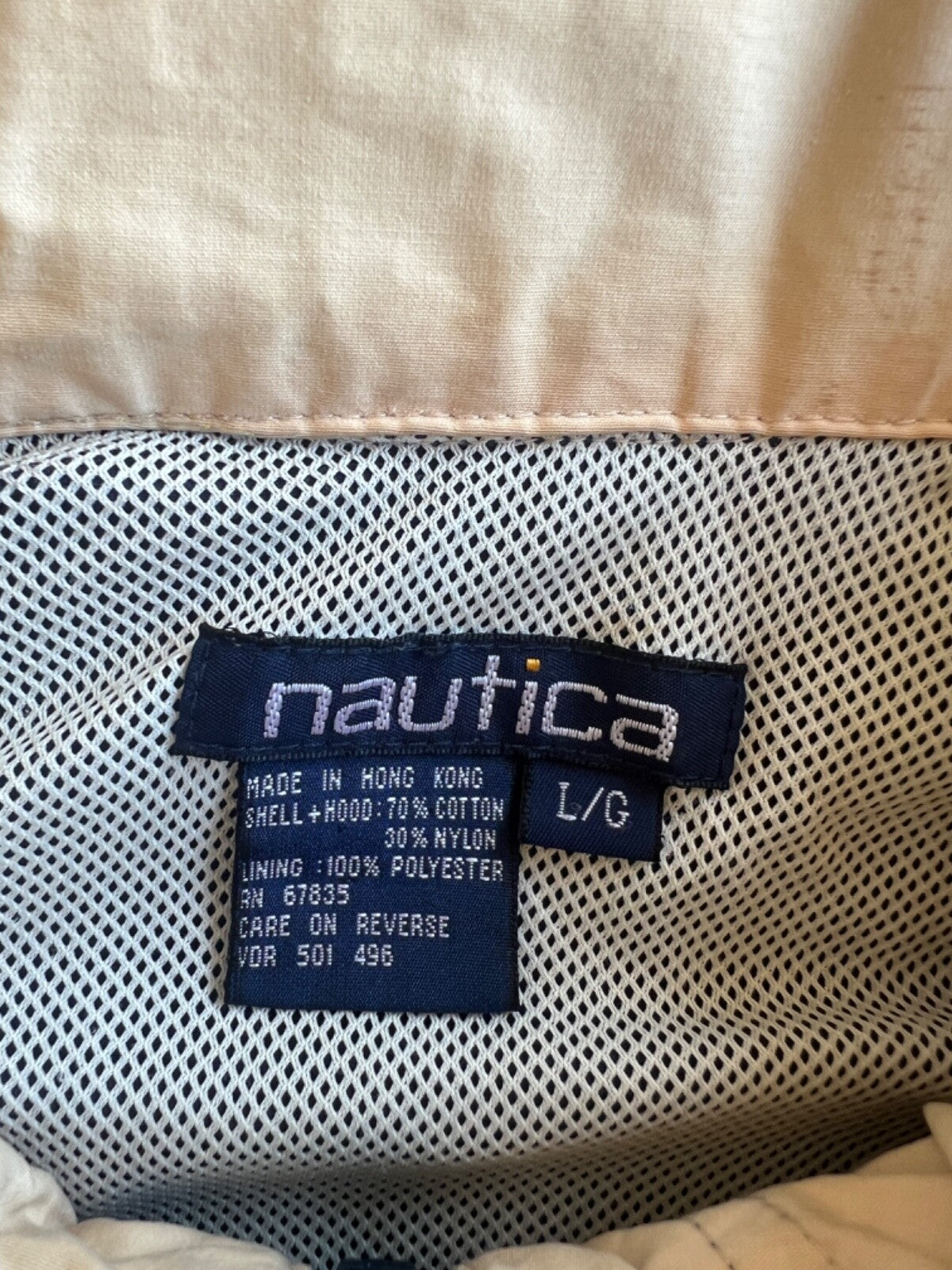 Vintage 90's Nautica Blue Water Challenge Packable Hood Sailing Jacket