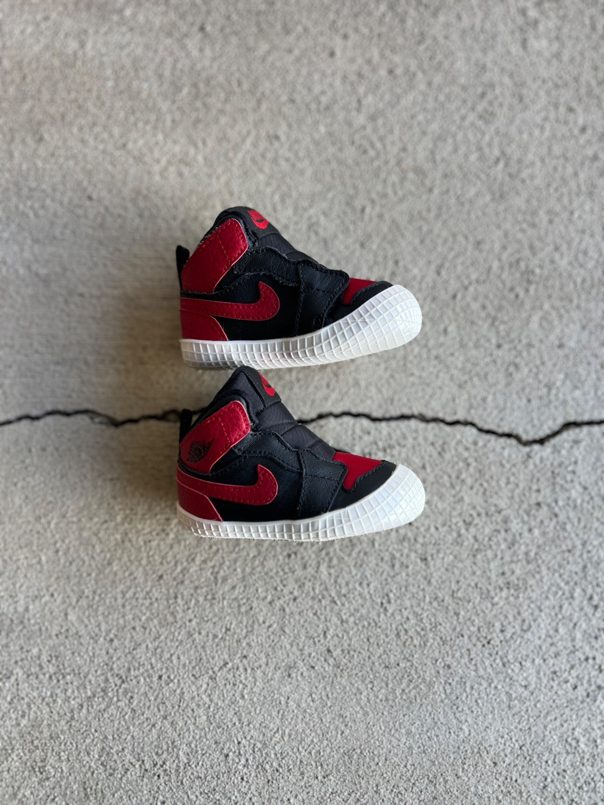 Jordan 1 Crib Bootie Black & Red (Bred) 3c w/Box
