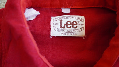 Vintage Lee Red Western Button Up Shirt