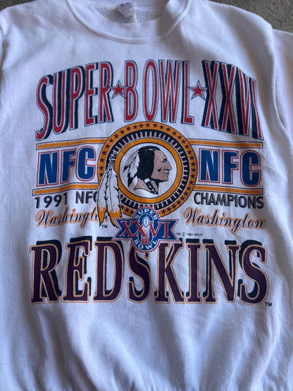 Vintage 90's Logo 7 Super Bowl XXVI 91 Redskins NFC Championship Sweatshirt
