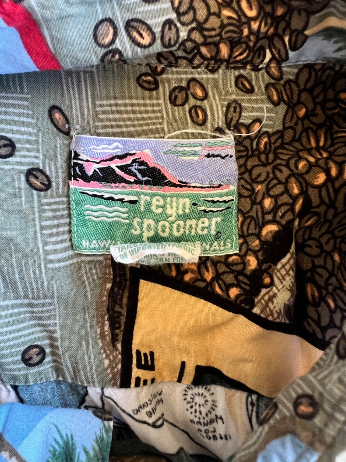 Vintage 90's Reyn Spooner "Coffee" Button Up Shirt