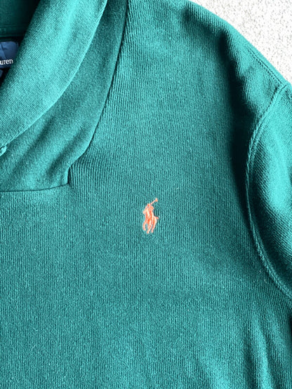 Y2K Vintage Polo Ralph Lauren Shawl Mock Neck Sweater