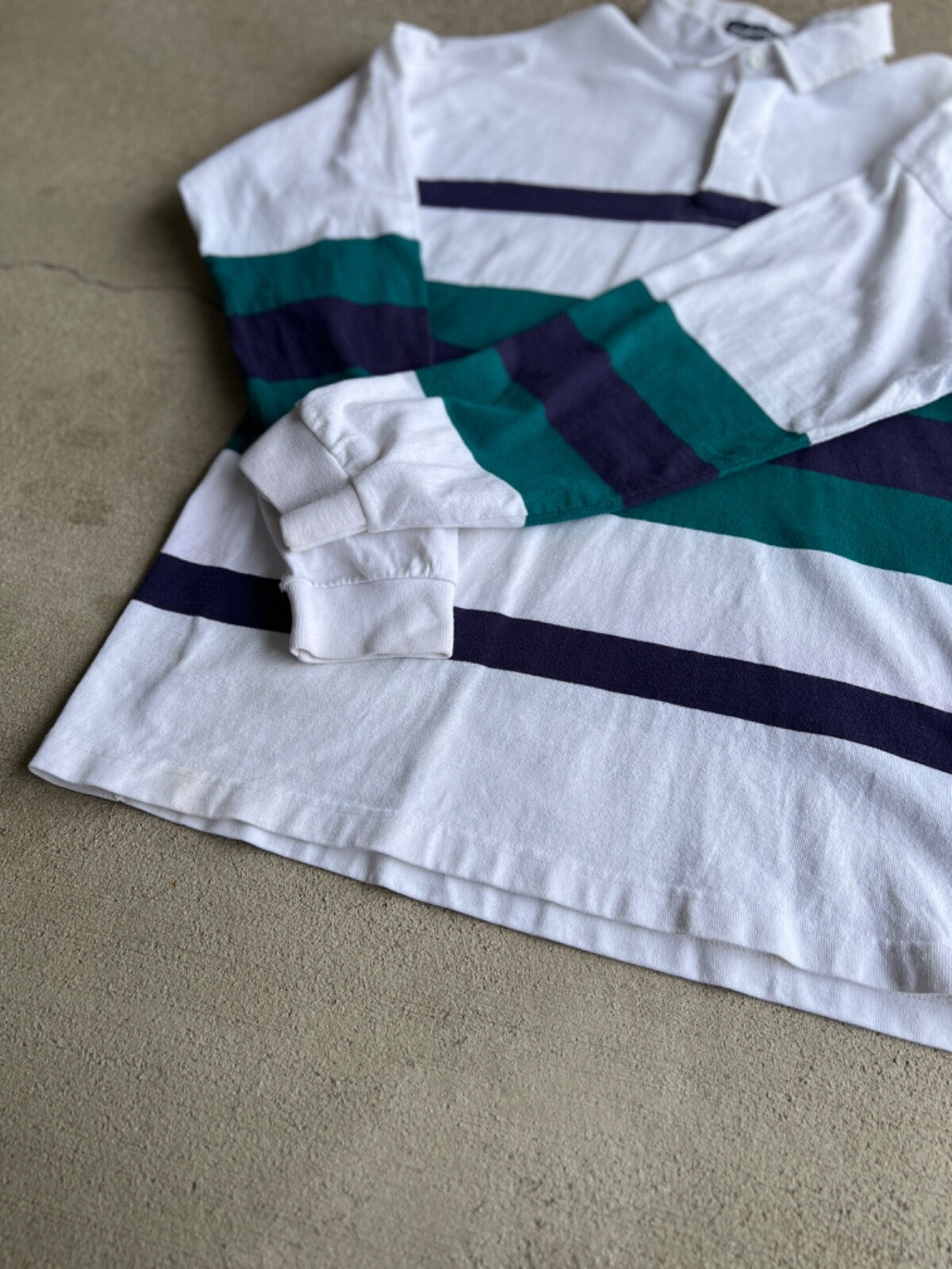 Vintage 90's Gant Rugged Classic Prep Striped Rugby Shirt