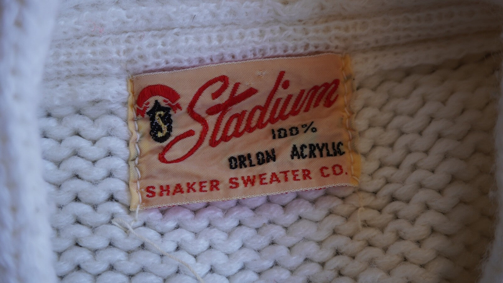 Vintage Stadium Shaker Sweater Cardigan