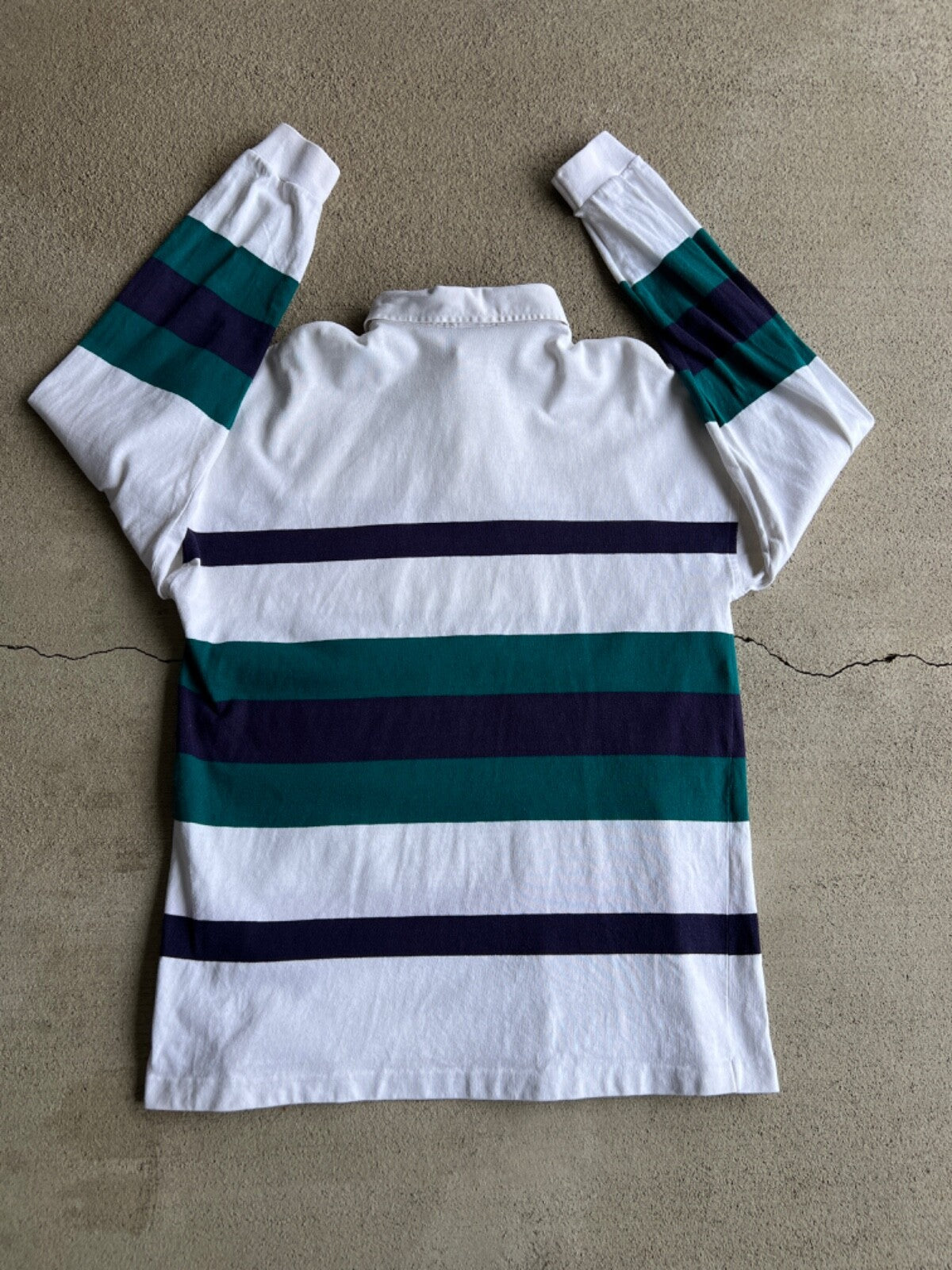 Vintage 90's Gant Rugged Classic Prep Striped Rugby Shirt