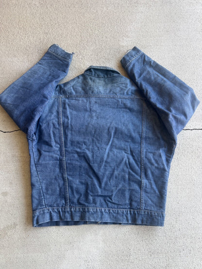Vintage Roebucks Quilted Lined Denim Trucker Jacket
