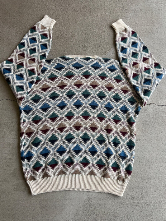 Vintage 90's Calvin Klein Geometric Knit Sweater