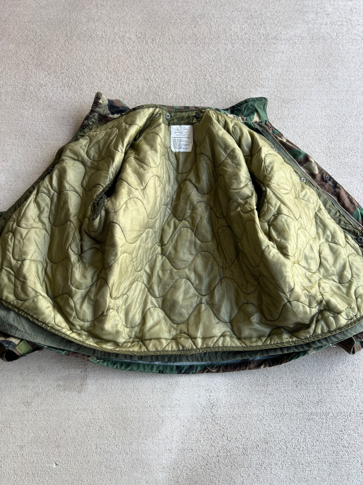 Vintage Alpha Industries Woodland Camo Cold Weather Field Coat