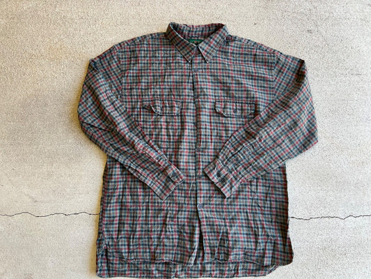 Vintage 90's J-Crew Tattersall Plaid Button Up Shirt
