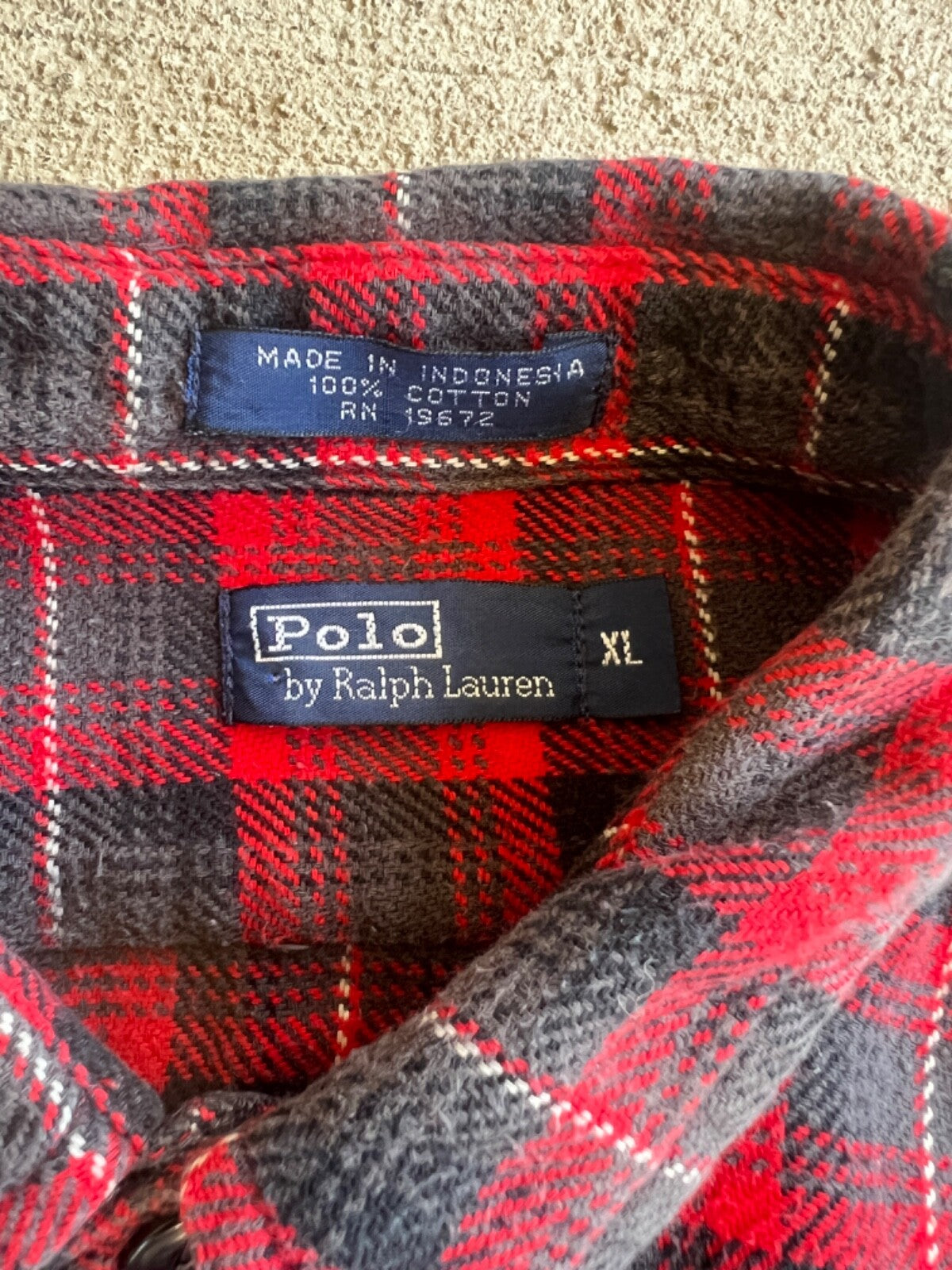 Vintage 90's Polo Ralph Lauren Flannel Button Up Shirt