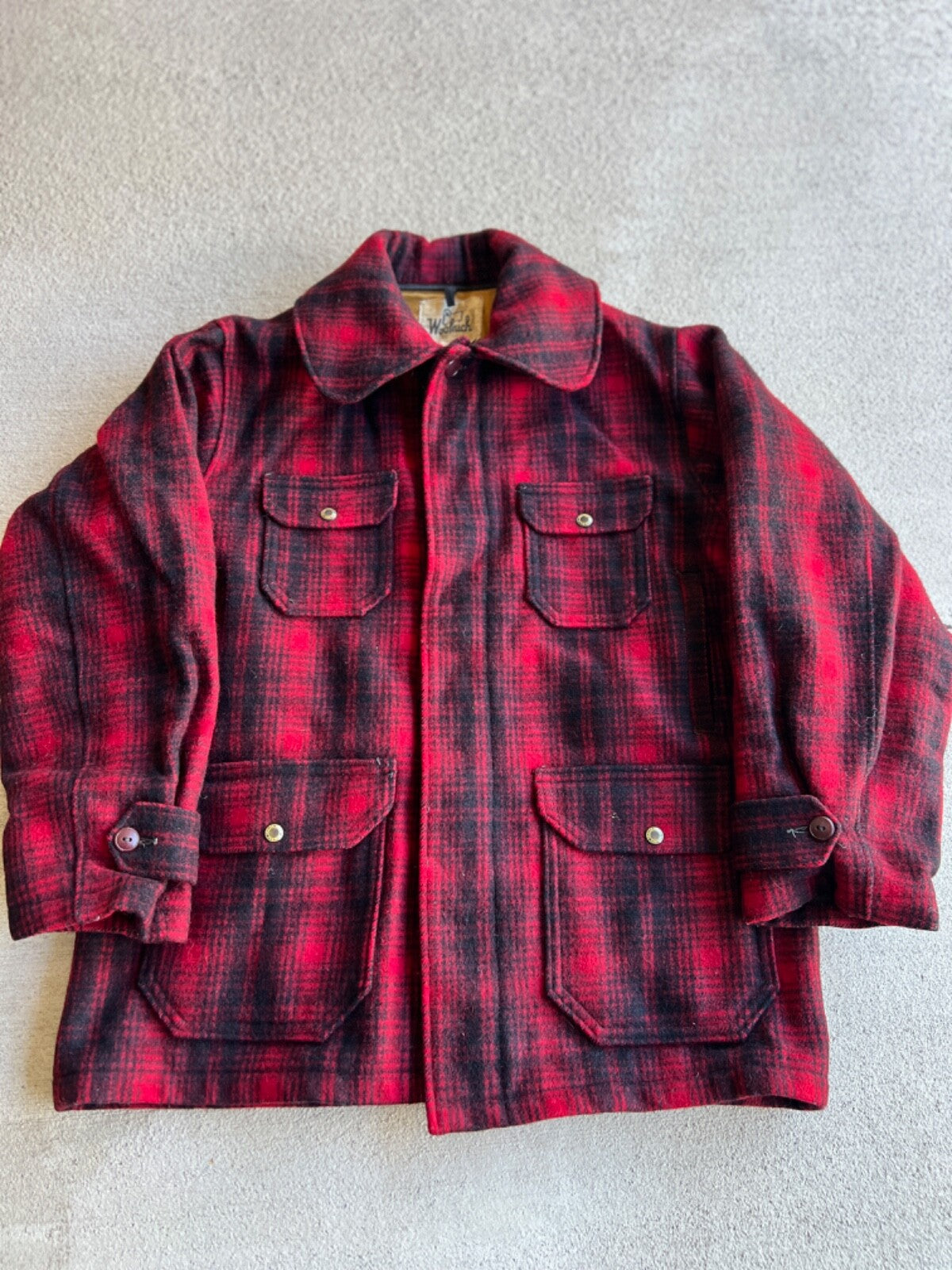 Vintage Woolrich Mackinaw Plaid Shore Jacket 42R