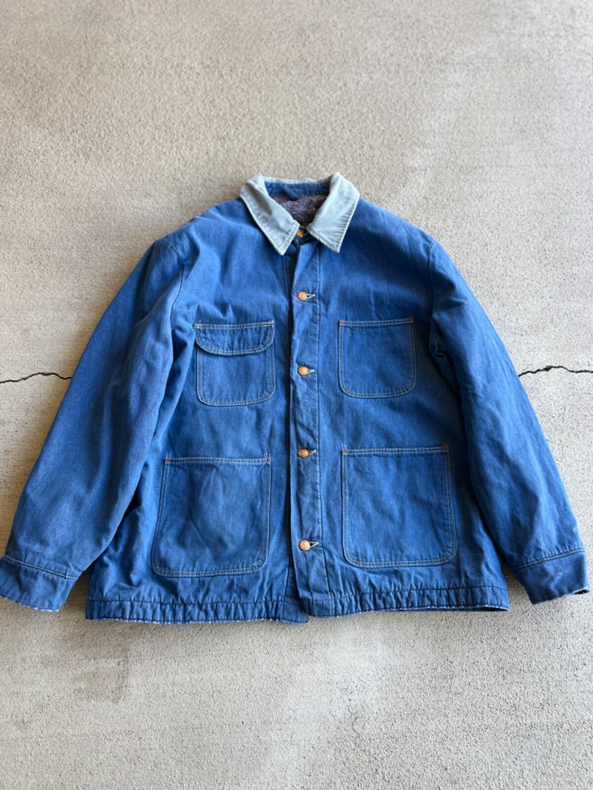 Vintage Wrangler Blanket Lined Denim Chore Jacket