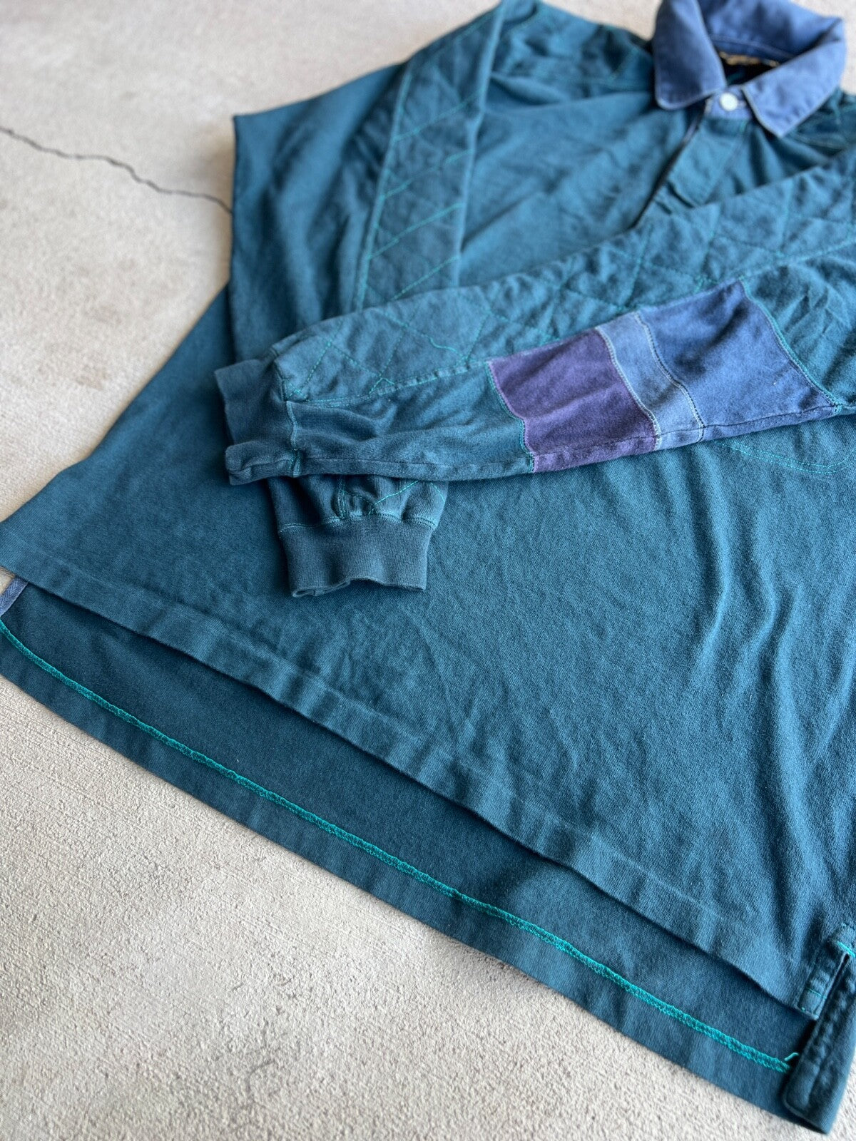 Vintage 90's Eddie Bauer Zip Pocket Rugby Shirt