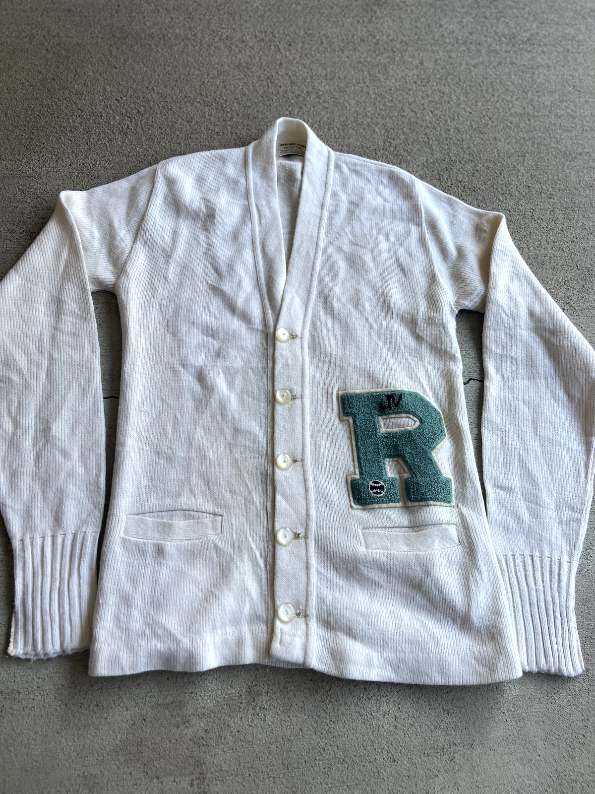 Vintage 60's Pasadena Sporting Goods Varsity Cardigan Sweater