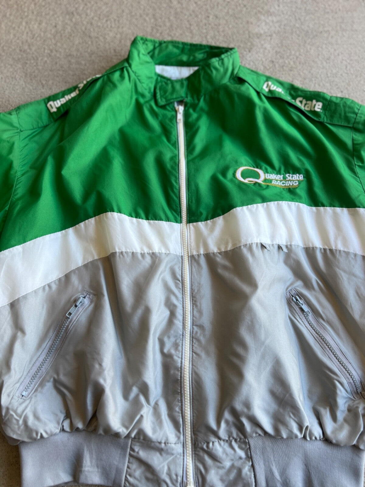 Vintage 90's Swingster Quaker State Racing Windbreaker Jacket