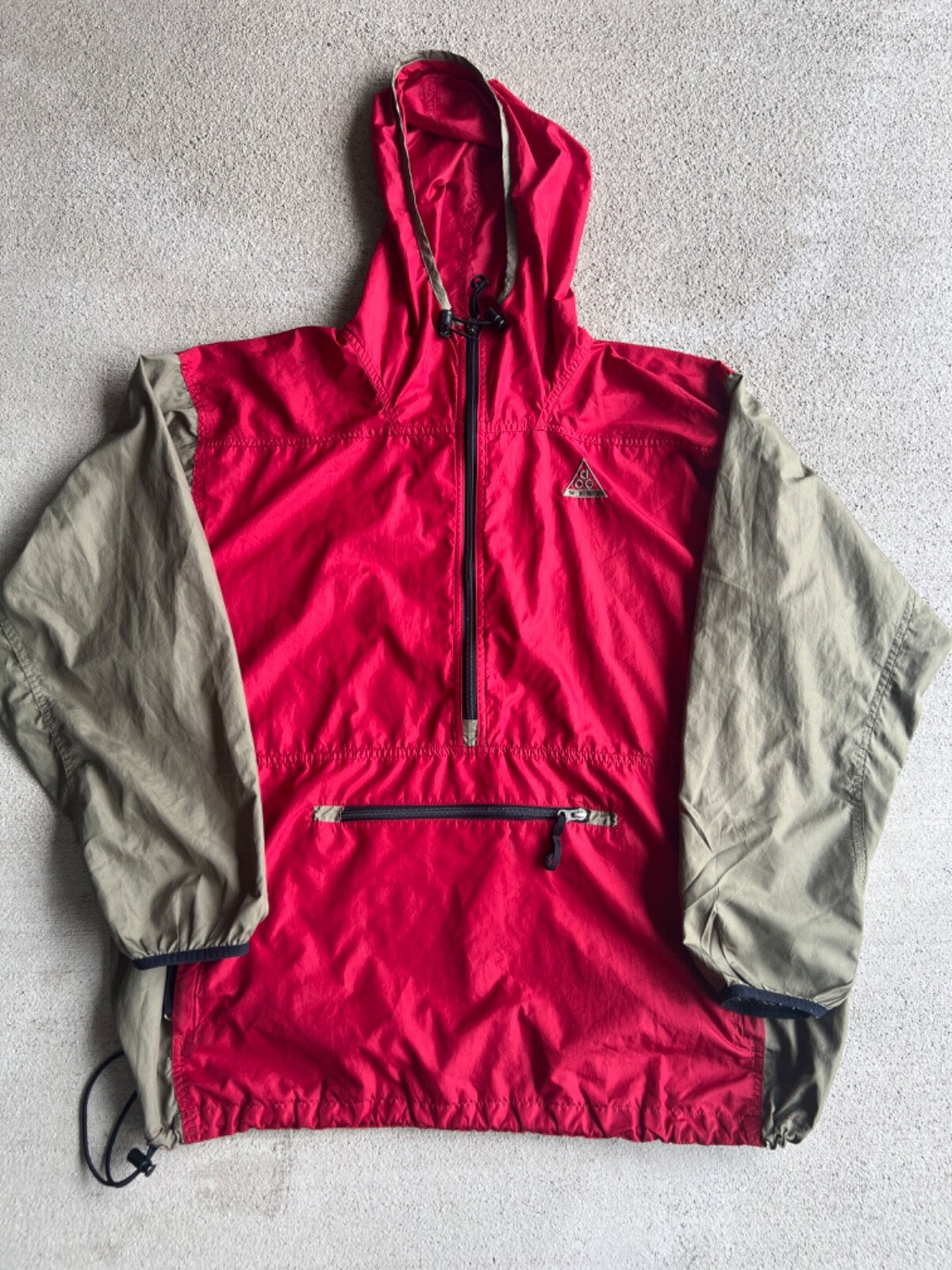 Vintage 90's Nike ACG 1/2 Zip Two-Tone Pullover Windbreaker Jacket