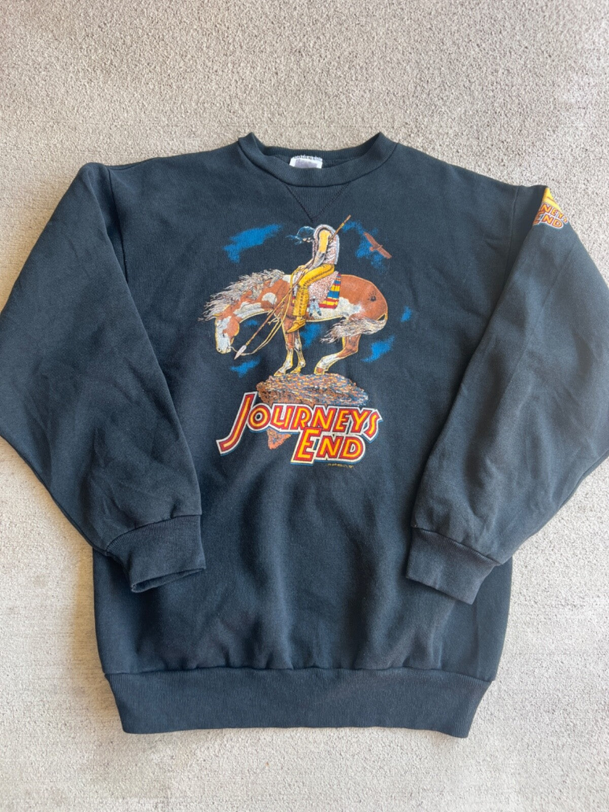 Vintage 80's James Earle Fraser "Journey's End" Graphic Crewneck Sweatshirt