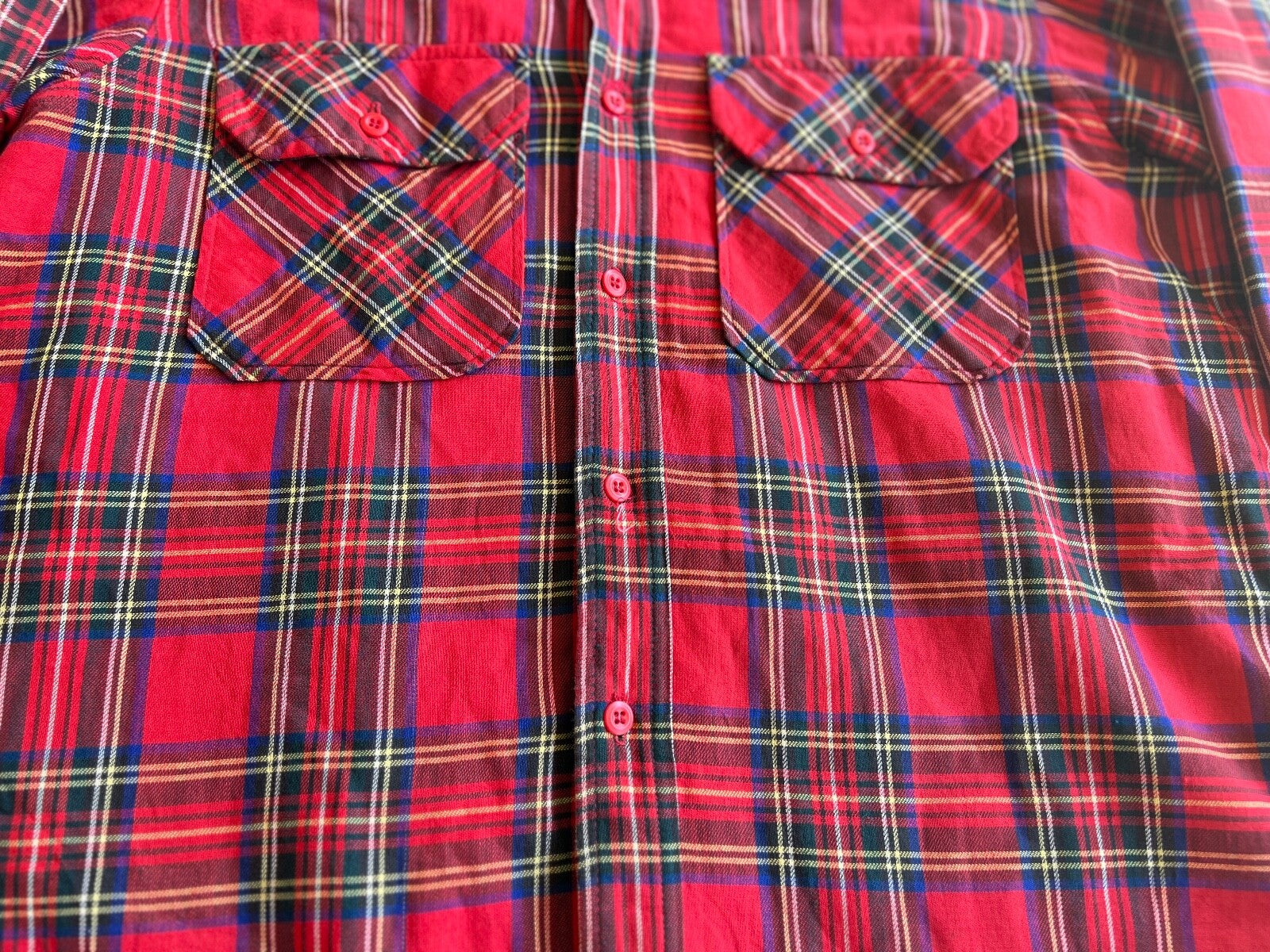 Vintage 80's L.L. Bean Tartan Button Up Overshirt