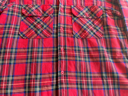 Vintage 80's L.L. Bean Tartan Button Up Overshirt