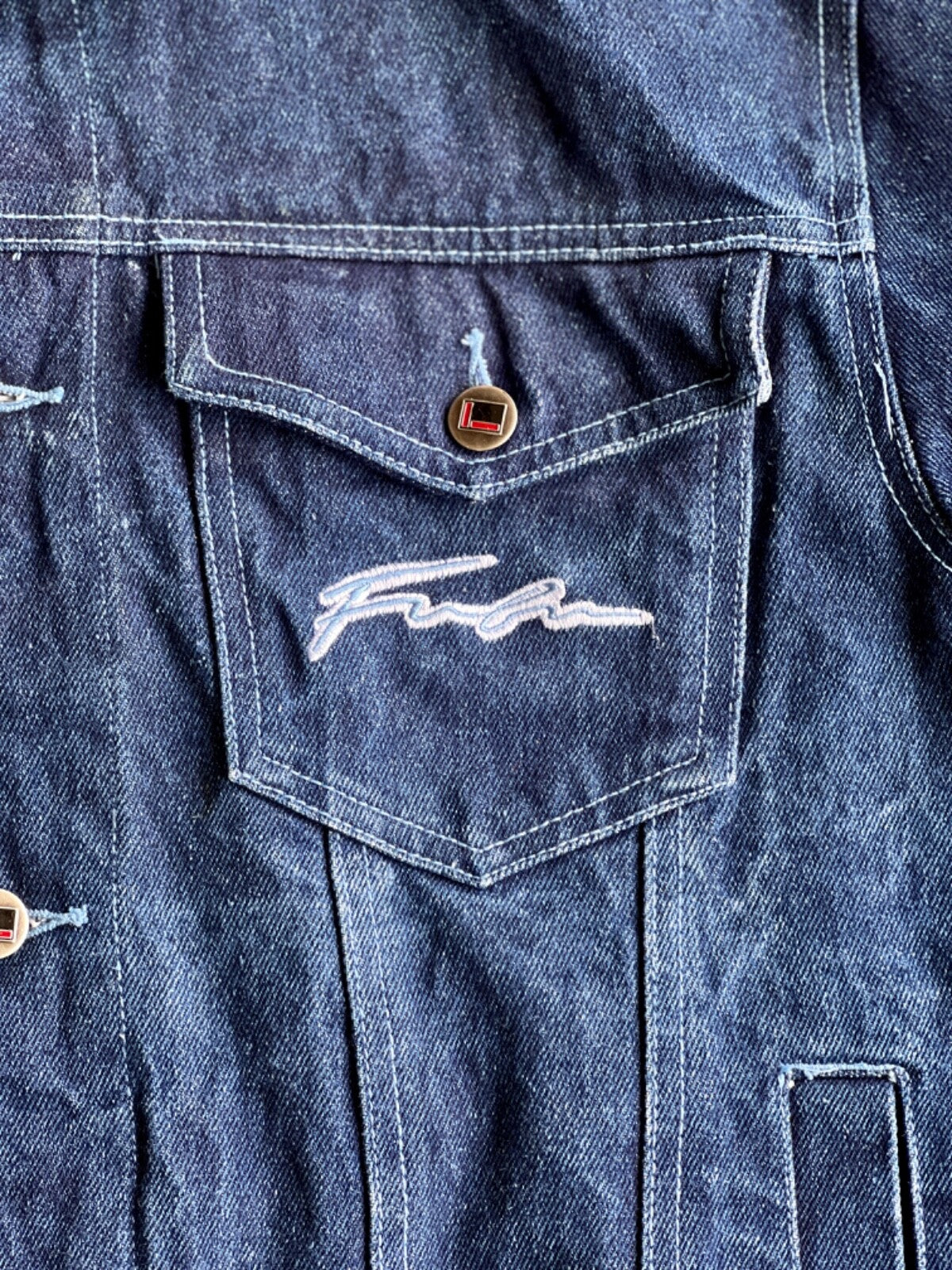 Vintage 90's FUBU Womens Script Denim Trucker Jacket