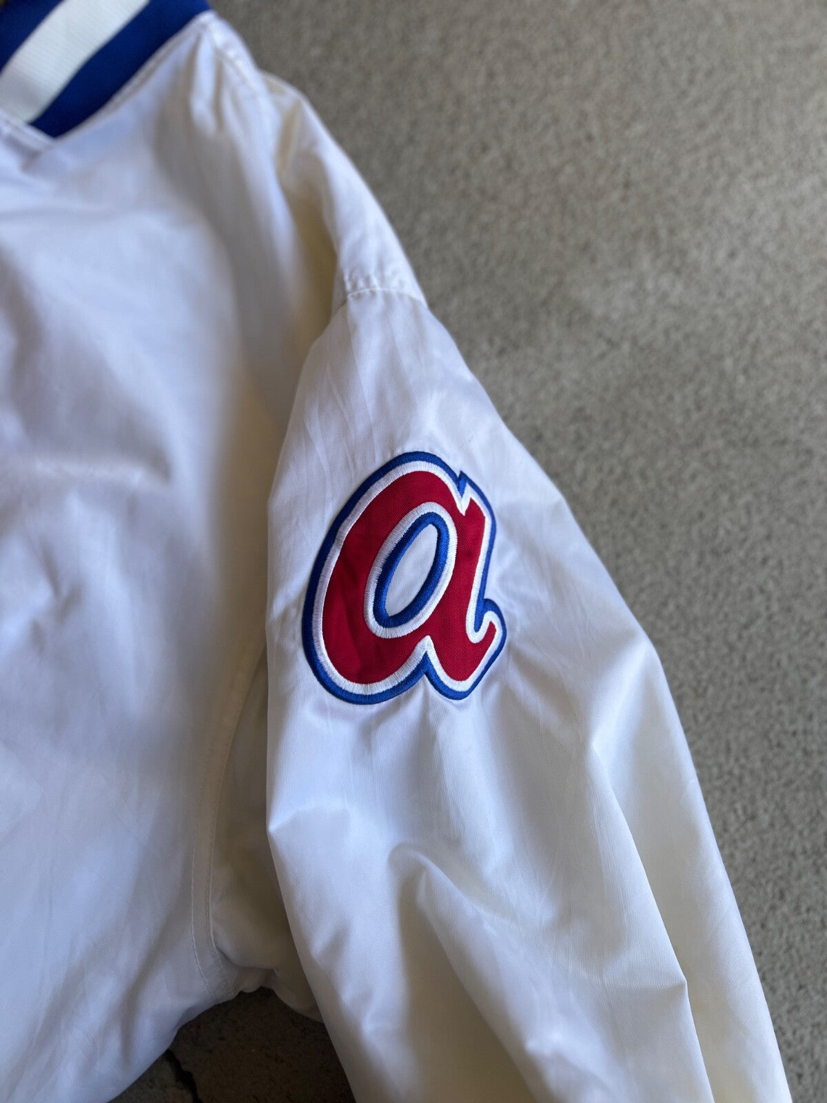 Vintage 90's Majestic Cooperstown Atlanta Braves Bomber Jacket