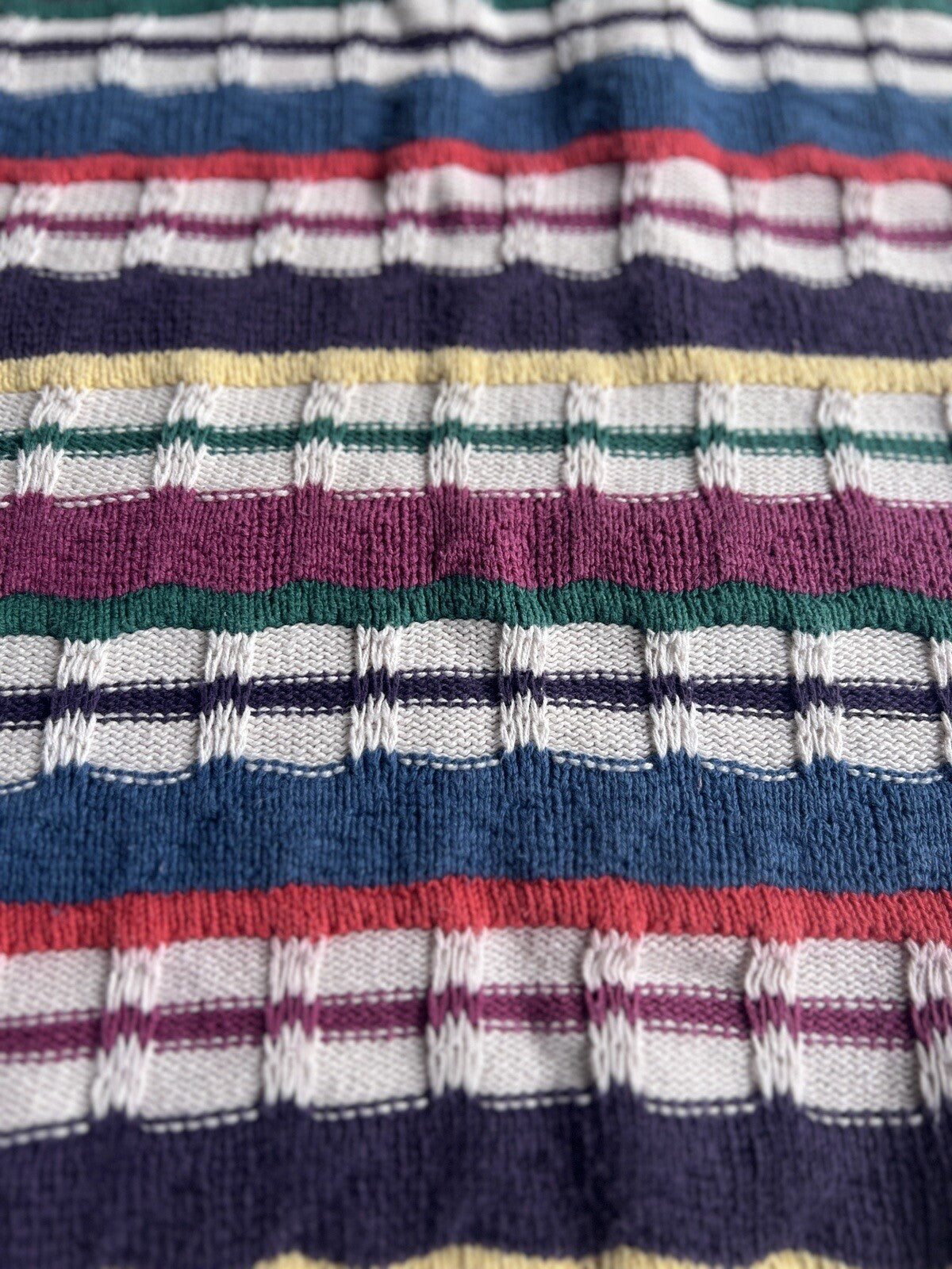 Vintage 90's Eddie Bauer Striped Knit Crewneck Sweater