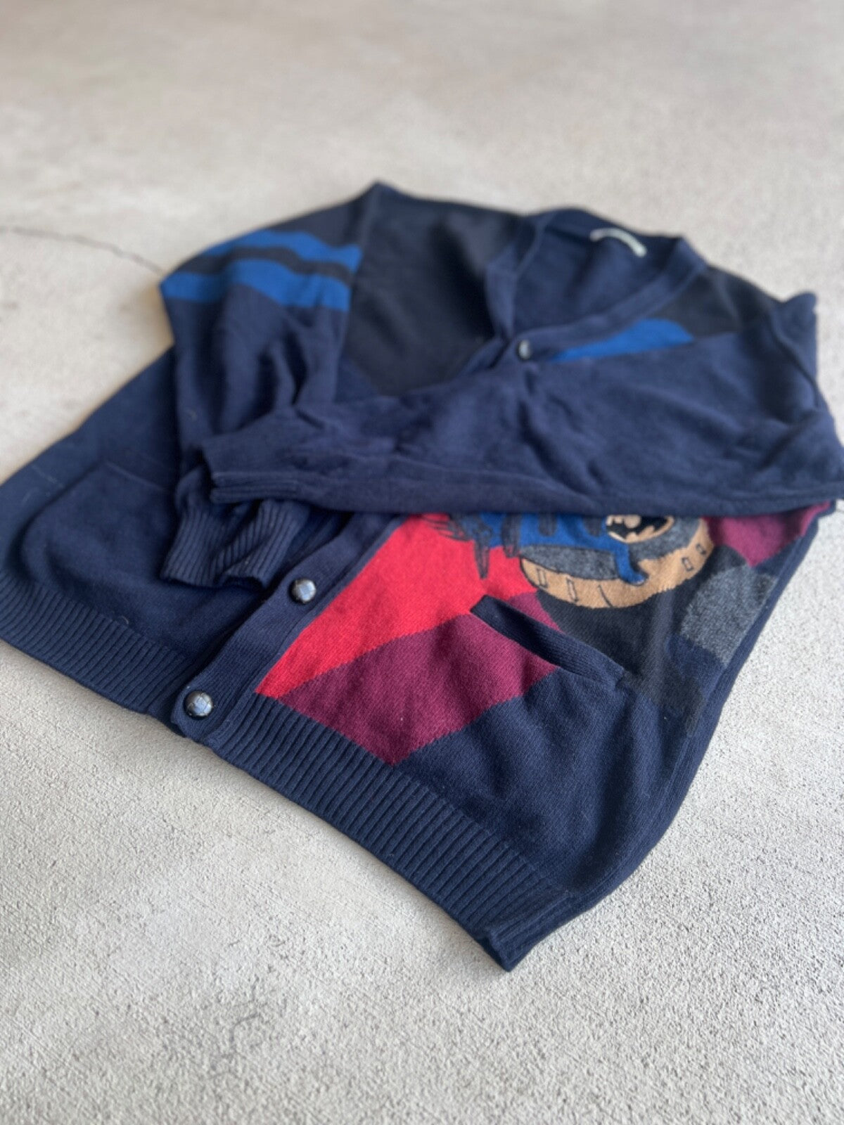 Vintage 90's Iceberg "Batman The Animated Series" Cardigan Sweater