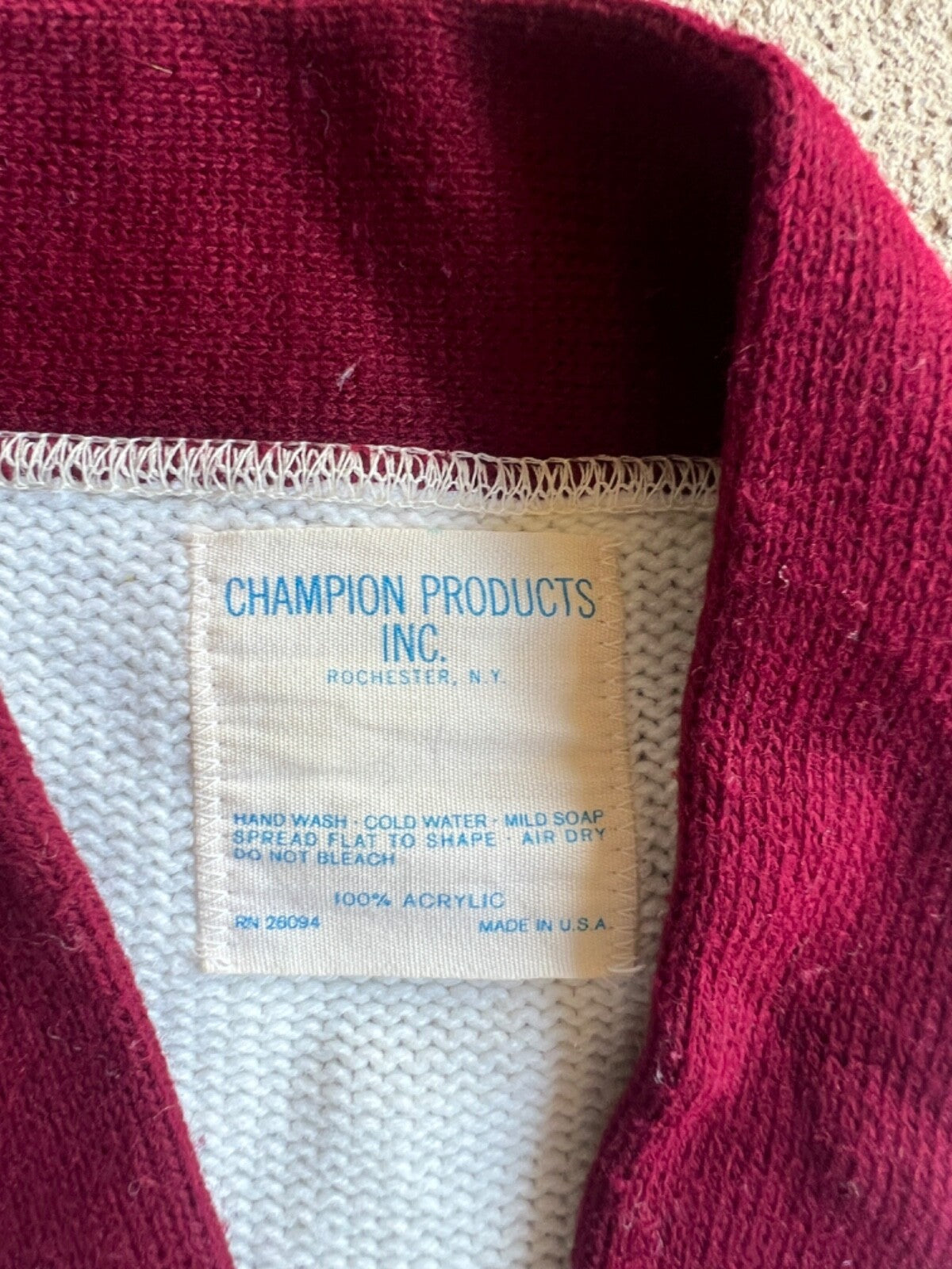 Vintage 70's Champion Letterman Cardigan Sweater