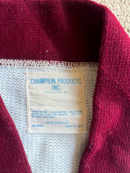 Vintage 70's Champion Letterman Cardigan Sweater
