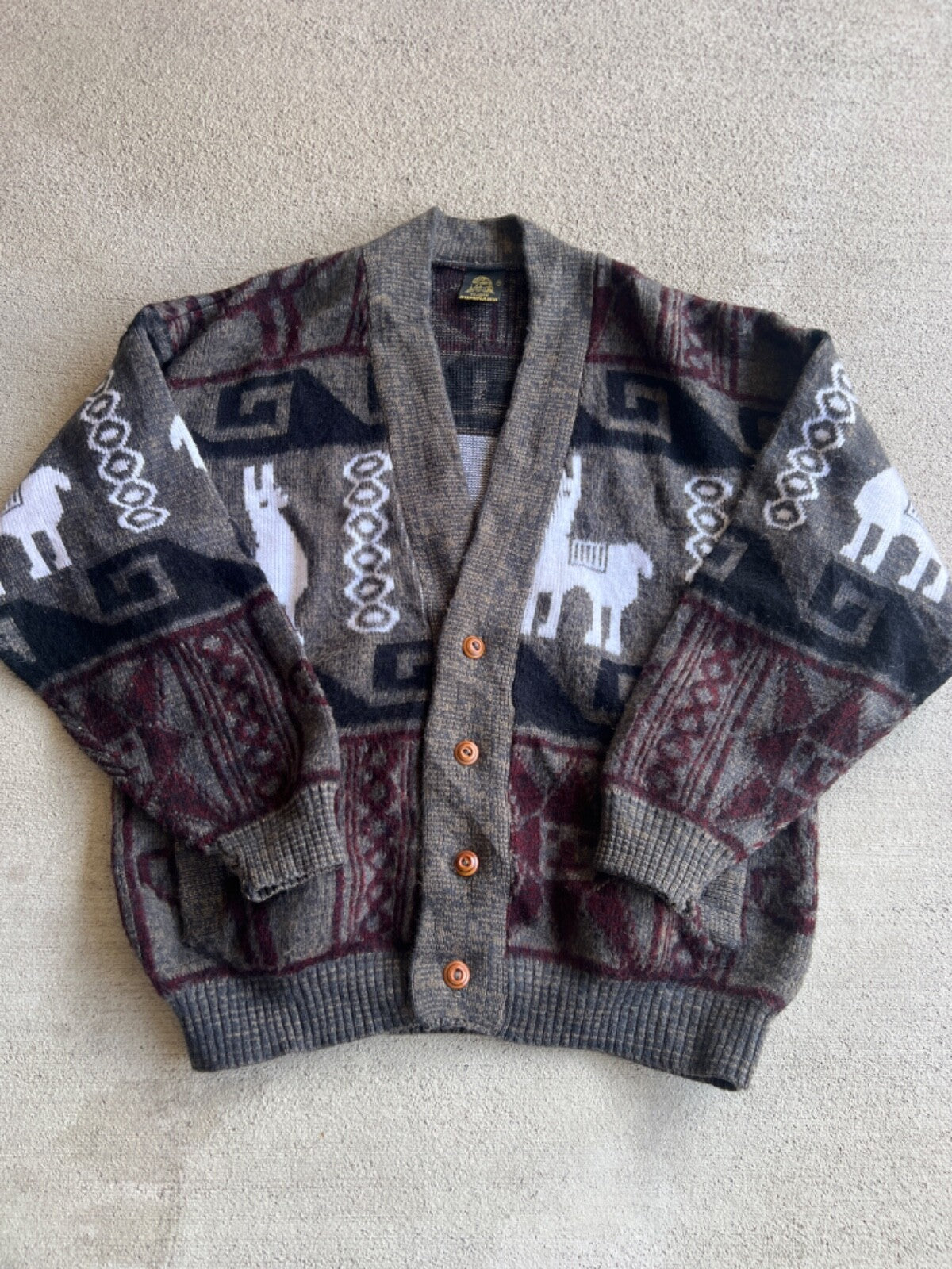 Rare Tejidos Ruminahui Fair Isle Alpaca Cardigan Sweater