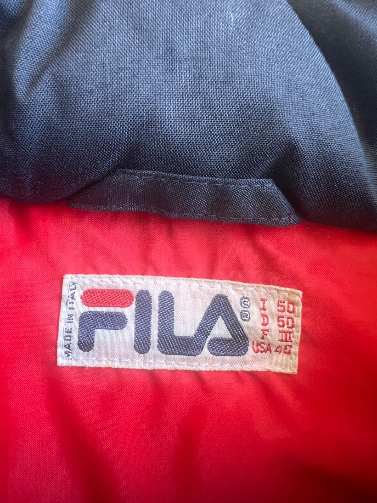 Vintage 90's Fila Made in Italy Puffer Convertible Bomber Jacket