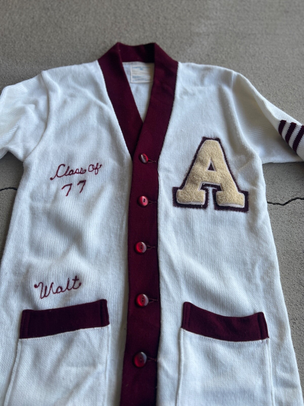 Vintage 70's Champion Letterman Cardigan Sweater