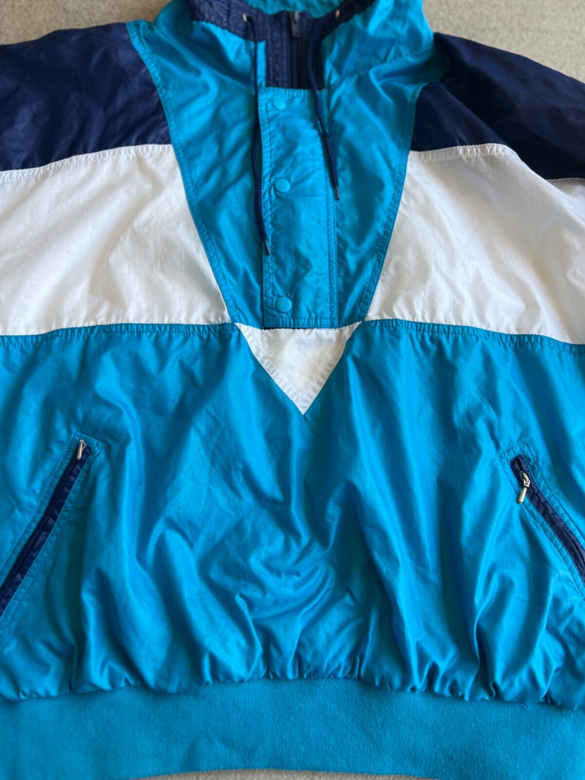 Vintage 90's Nke 1/4 Zip Mock Neck Pullover Windbreaker Jacket