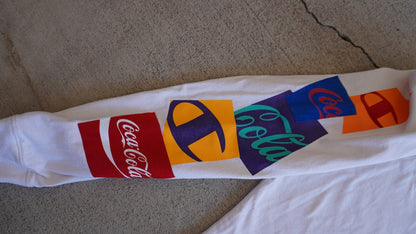 Champion X Coca-Cola Long Sleeve Multi-Colored Graphic Logo T-Shirt