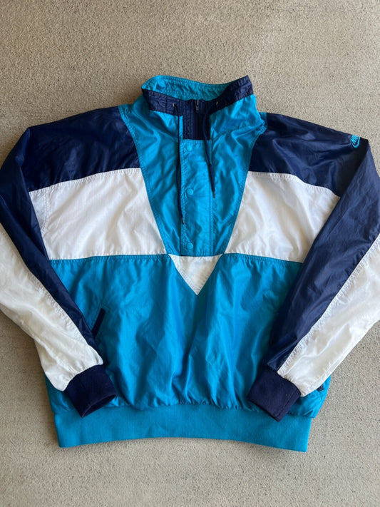 Vintage 90's Nke 1/4 Zip Mock Neck Pullover Windbreaker Jacket