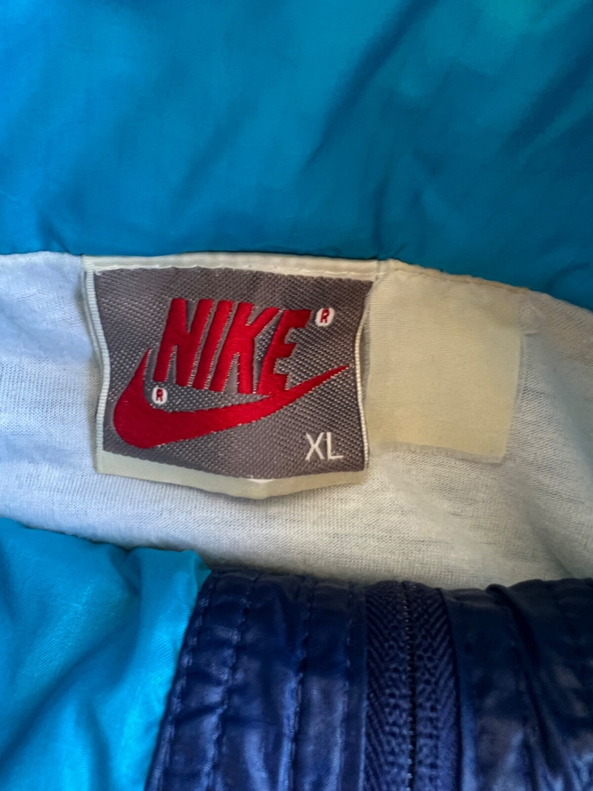 Vintage 90's Nke 1/4 Zip Mock Neck Pullover Windbreaker Jacket