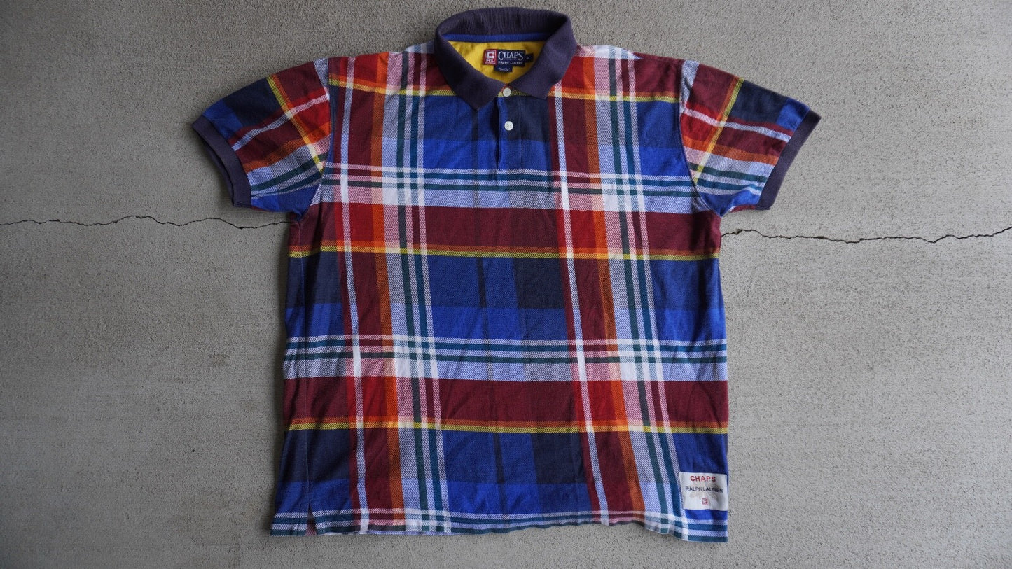 Vintage 90's CHAPS Ralph Lauren Plaid Polo