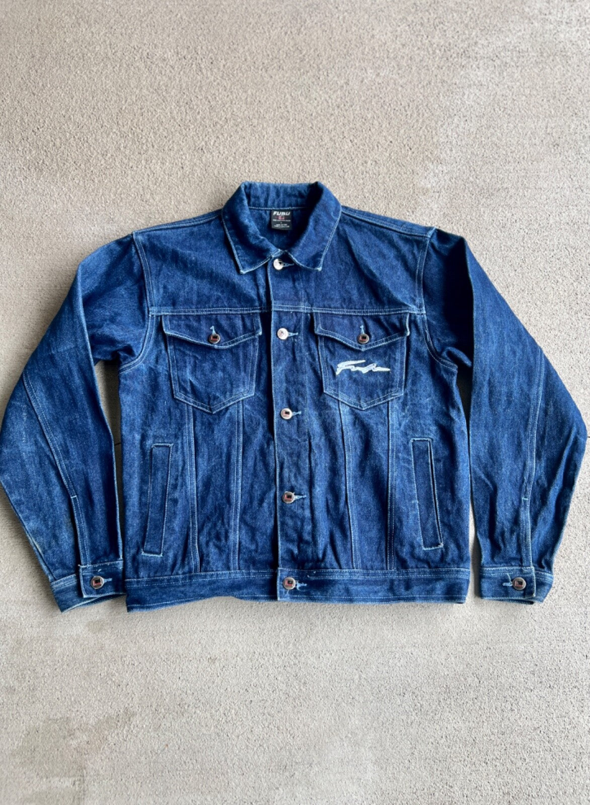 Vintage 90's FUBU Womens Script Denim Trucker Jacket