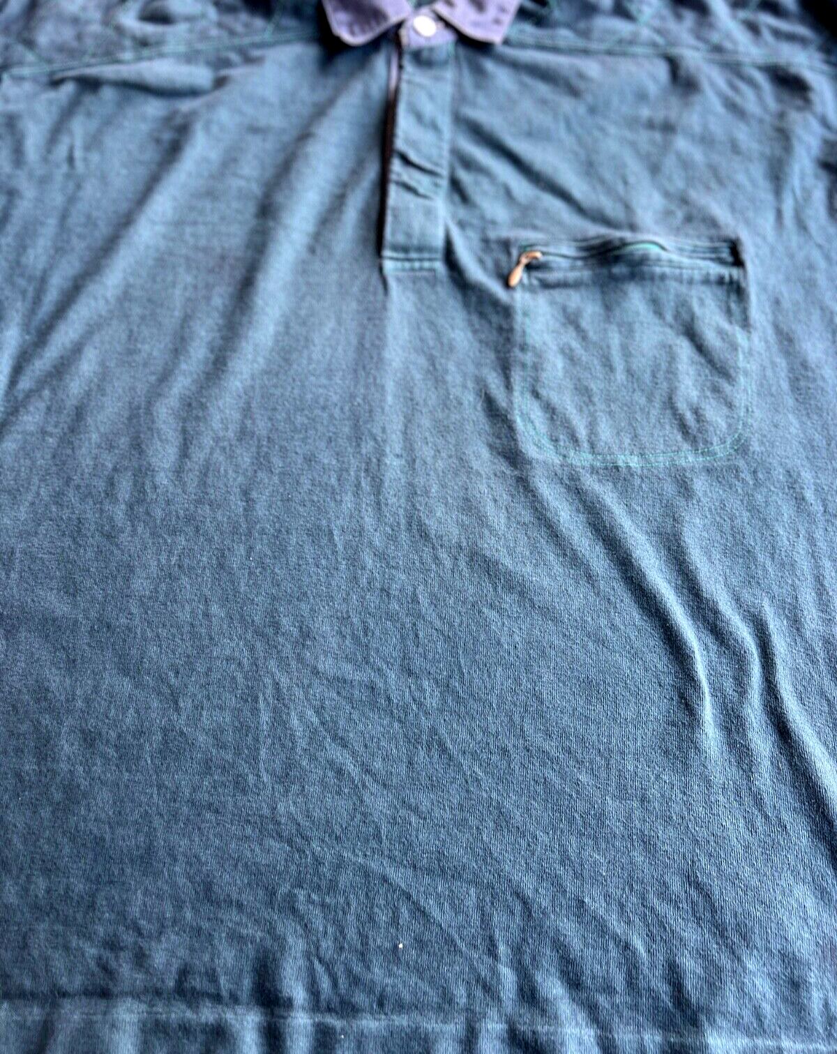 Vintage 90's Eddie Bauer Zip Pocket Rugby Shirt