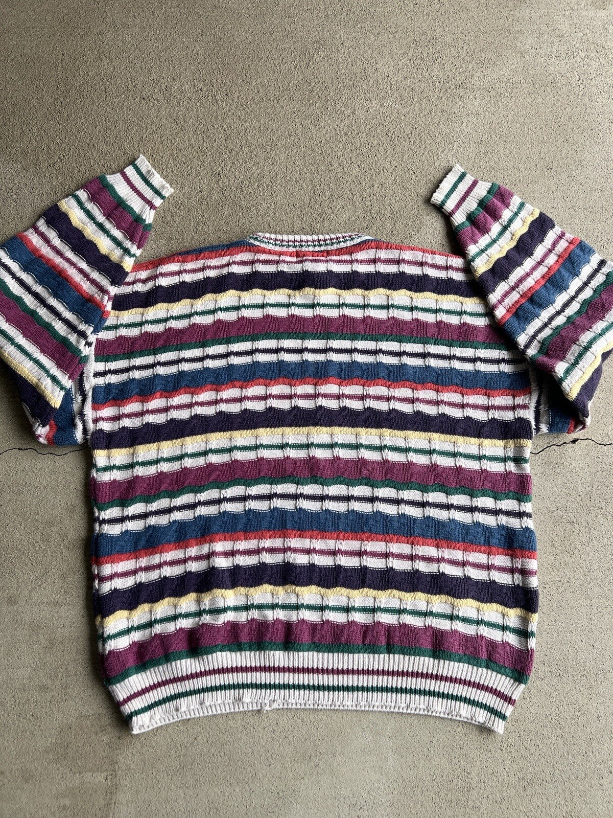 Vintage 90's Eddie Bauer Striped Knit Crewneck Sweater