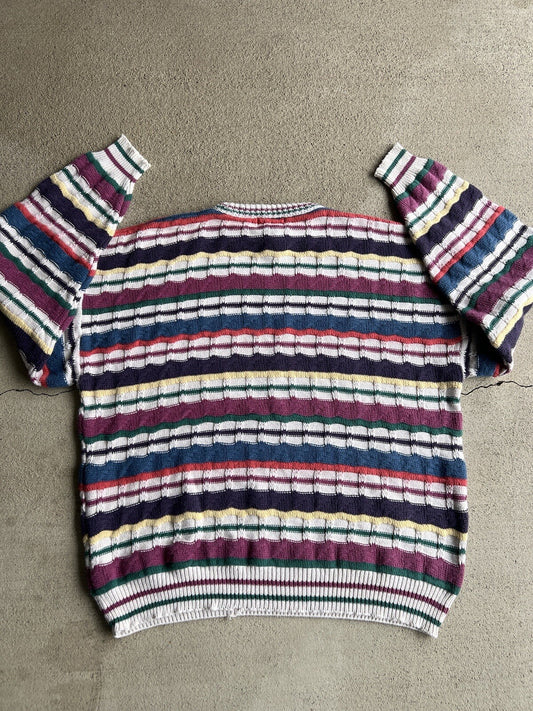 Vintage 90's Eddie Bauer Striped Knit Crewneck Sweater